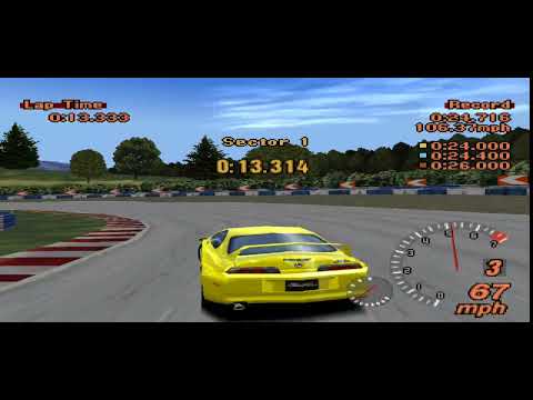 Gran Turismo 2 - License Test A-8 Gameplay(Duckstation)