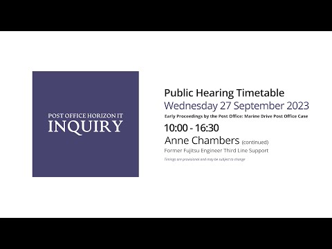 Anne Chambers - Day 68 AM (27 September 2023) - Post Office Horizon IT Inquiry
