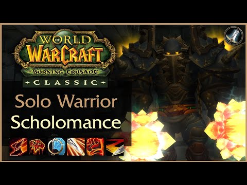 500+ Gold Per Hour - Solo Warrior Scholo Farm (11 Min Runs) - TBC Classic