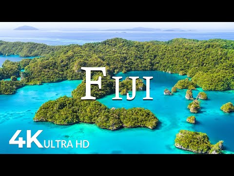 FLYING OVER FIJI (4K UHD) - Soothing Music Along With Beautiful Nature Video - 4K Video Ultra HD