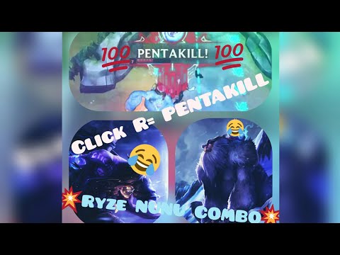 Just Click R and Pentakill || Ryze Nunu Wombo Combo || Best of Nexus blitz || Pentakill Montage