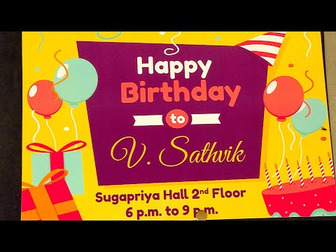 V. SATHVIK Birthday Function