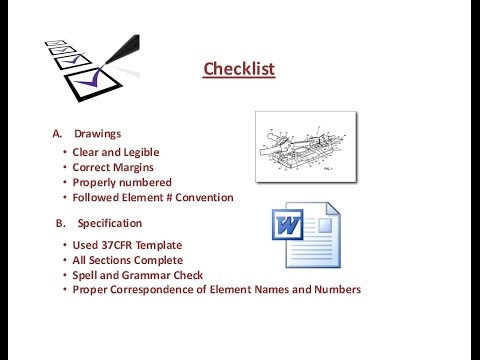 Patent Application Checklist Before Filing by Don Boys of Central Coast Patent Agency