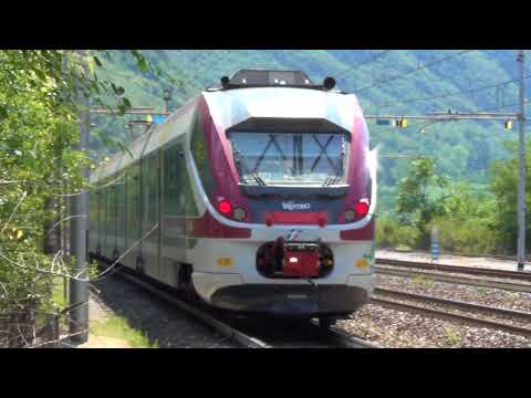 LA PARTENZA CON SALUTO DELL' ETR. 526 DA PERI. (VR) 17 - 8 - 2017