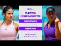 Emma Raducanu vs. Marta Kostyuk | 2022 Madrid Round 2 | WTA Match Highlights