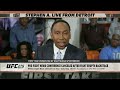 Stephen A. has some words for the UFC fighters after a fight erupted at UFC 279 | First Take