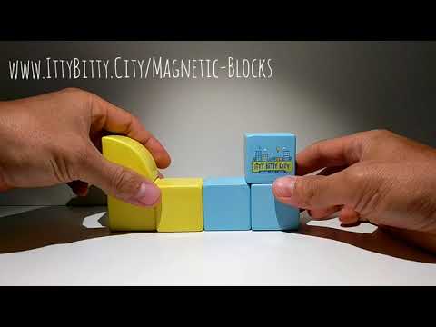 Magnetic Wooden Blocks to Build a Fish by Itty Bitty City