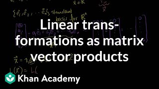Linear Transformations as Matrix Vector Products