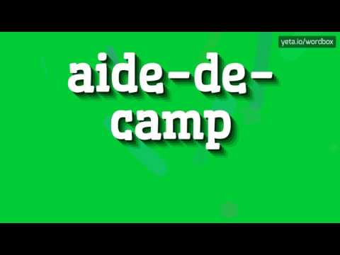 AIDE-DE-CAMP - HOW TO PRONOUNCE IT!?