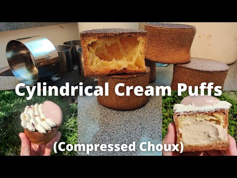 How to make cylindrical cream puffs | Compressed choux demo.