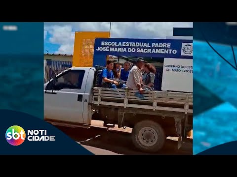 Denúncia de falta de transporte para alunos em Nova Brasilândia é registrado pela reportagem