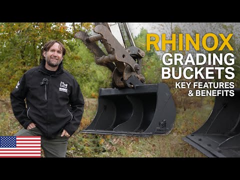 RHINOX MINI EXCAVATOR GRADING BUCKETS - Sizes & Build Quality | Rhinox Group US