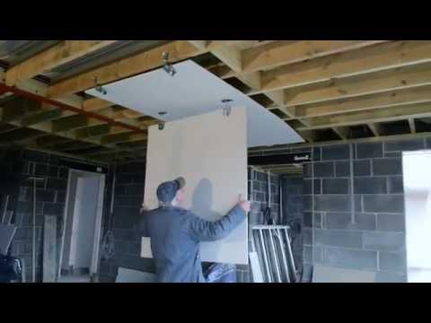 How to fit plasterboard to an existing ceiling. double board...