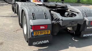 Scania G450 6x2 Euro 6 Trekker met ATLAS 172.3E-A4 Radiografische kraan truck tractor | Image 4 - Autoline