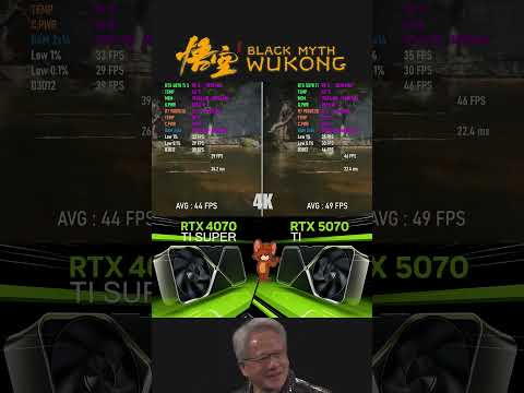RTX 5070 TI VS RTX 4070 TI SUPER BLACK MYTH WUKONG 4K | #rtx5070ti #rtx4070tisuper #nvidia