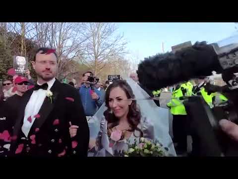 Political Prisoner Julian Assange married his Fiancee Stella Moris on Wednesday at Belmarsh Prison.