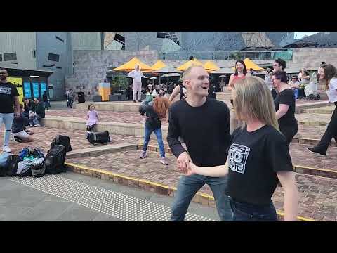 WCS FLASHMOB 20240907 - Fed Square Dance With Emma