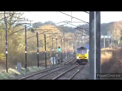 DCR 60055 6Z20 Chaddesden Sidings to Carlisle Kingmoor Virtual Quarry @ Euxton Balshaw Lane station.