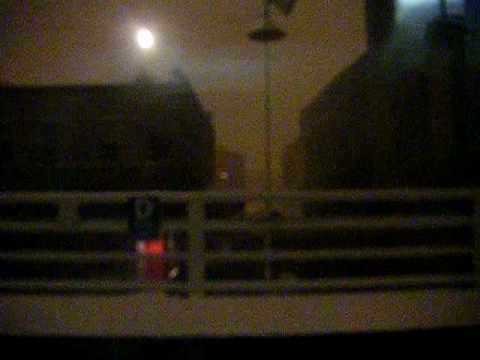 Late Night Train Ride through Snowstorm, Chicago