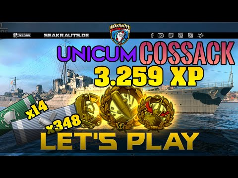 Let's Play + Codegiveaway - COSSACK [T8 DD] - Clever & Effizent! - World of Warships [Deutsch]