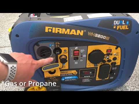 Firman Dual Fuel 3200W Unboxing Sound DB Test Propane and Gas vs iPower SUA2000 Generator