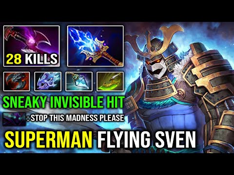 SuperMan Sven is Still Overpower | WTF Hit Like a Truck + Sneaky Invisible Gank 2 Hit Deleted Dota 2