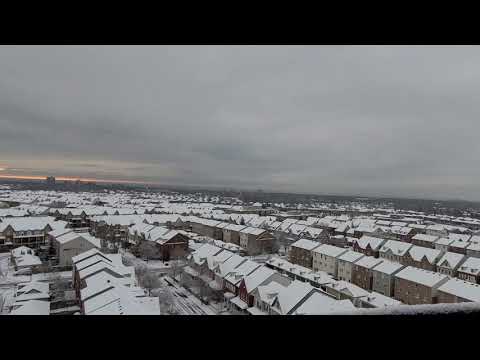 Oakville after the first major snowfall in 2020