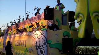 preview picture of video 'Mardi Gras Parade Shreveport Bossier City Louisiana 2-13-2010 Krewe of Gemini #25'