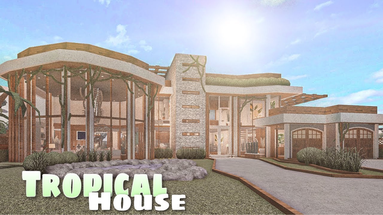 Bloxburg Mansion Tropical House House Build THClip