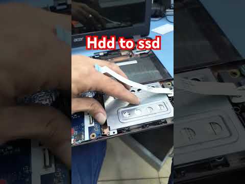 Change hdd to SSD on laptop Acer #ssd #acer