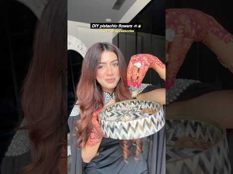 Silver pistachio flowers🤫💐 #diyhairaccessory #easyhairstyles #kaftan #handmadehairclips #diy