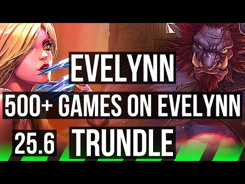 EVELYNN vs TRUNDLE (JGL) | 13/3/3, 500+ games | EUW Master | 25.6