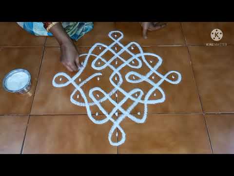 3 daily rangoli design/3 sikku kolam/ 3 Neli kolam /7*1 pulli kolam/ kambi kolam