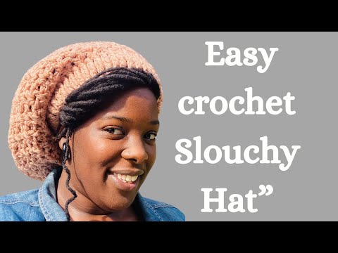 “Easy Crochet Slouch Hat Tutorial for Beginners | Step-by-Step Pattern!”