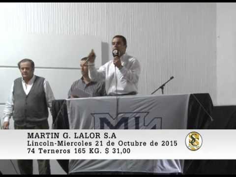 21-10-15 Ventas del Remate por Pantalla - Martin G. Lalor S.A. - Lincoln.
