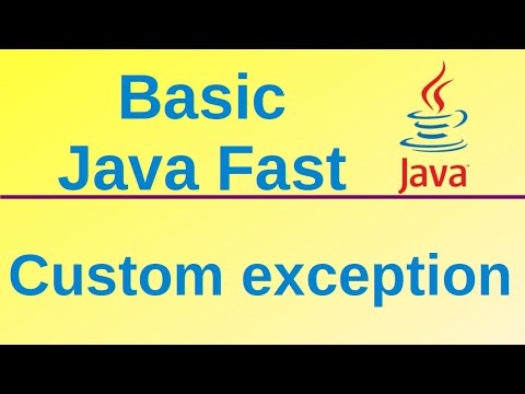 Custom Exception Basic Java Fast 48