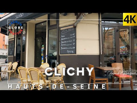 Clichy 🇫🇷 PARIS Hauts-de-Seine Suburb 4K Street Walking tour