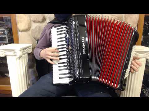SCANPOLIXM96BK - Black Scandalli Polifonico IX Piano Accordion LMMM 37 96 $4499