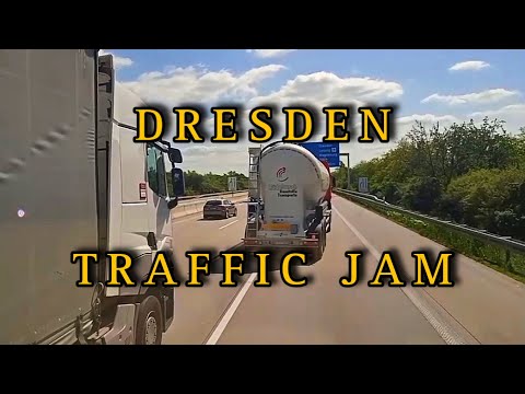 POV TRUCK DRIVING DRESDEN GERMANY ROAD TRAFFIC