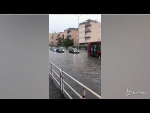 Piove a dirotto, Roma allagata. (LaPresse)