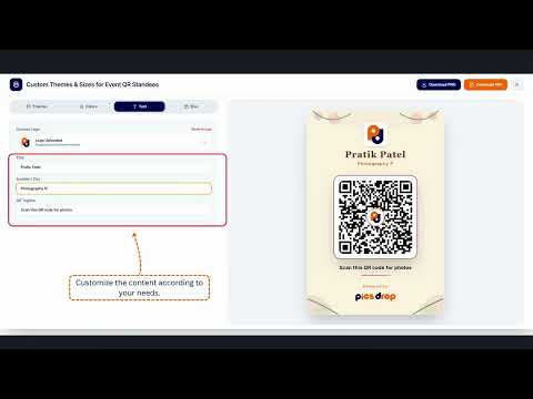 PicsDrop Video: How to Design a Custom QR Standee on PicsDrop | Step-by-Step Tutorial
