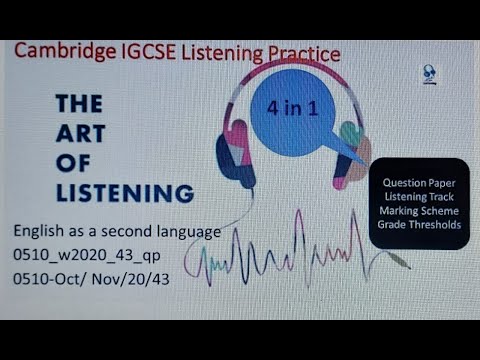 Hörverstehen (Erweitert) Englisch als Zweitsprache 0510 w 2020 43 Fragen mit Antworten