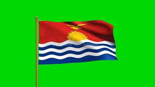 Kiribati National Flag | World Countries Flag Series | Green Screen Flag | Royalty Free Footages