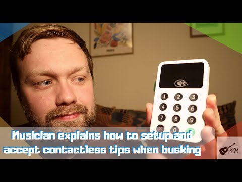 Musician explains how to setup and accept contactless tips when busking