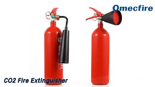 Portable CO2 Fire Extinguisher Cylinder Carbon Steel Red Color