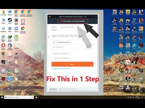 How To Fix - origin online login is currently unavailable!! Windows 10-8-7