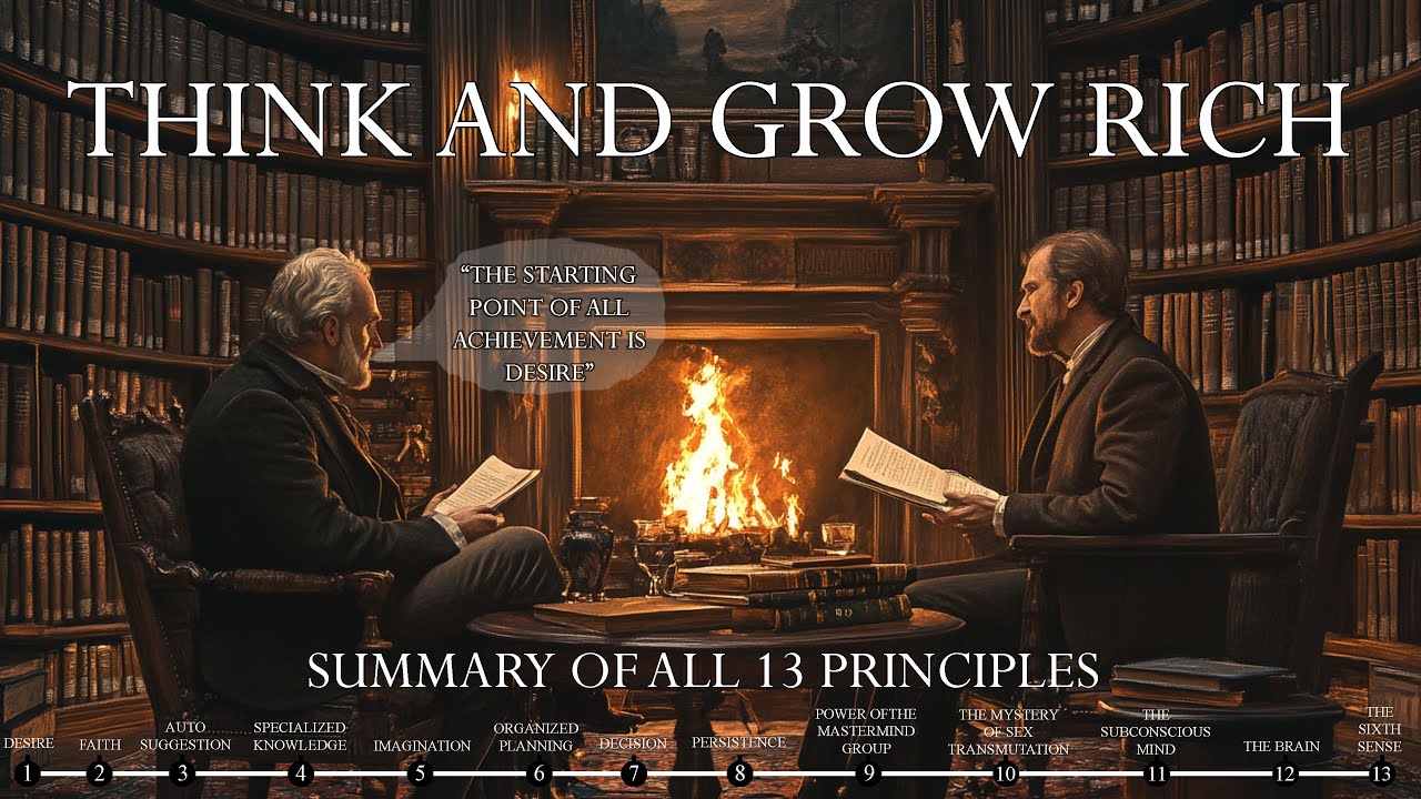 Get Rich With These 13 Principles | Think & Grow Rich by Napoleon Hill Summary
