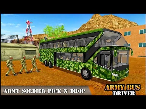 Army Bus Driver US Soldier Transport Duty 2022 - Offroad Bus Driving - Android Gameplay #games