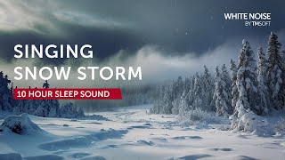 Singing Snow Storm - 10 Hours Sleep Sound - Black Screen