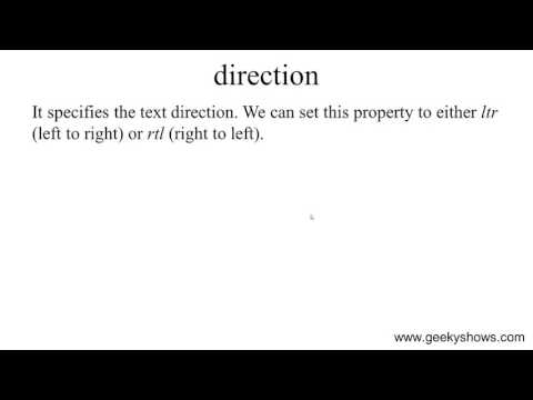 How to change text direction in CSS Hindi